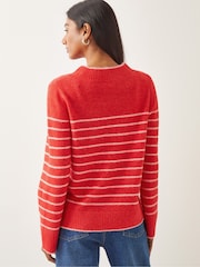 Monsoon Red Sae Stripe Jumper - Image 3 of 5