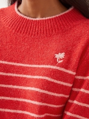 Monsoon Red Sae Stripe Jumper - Image 4 of 5