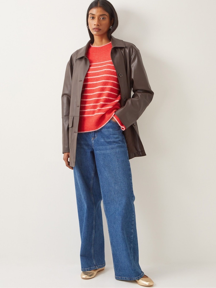 Monsoon Red Sae Stripe Jumper - Image 5 of 5