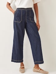 Monsoon Blue Harper Regular Wide Leg Jeans - Image 2 of 5