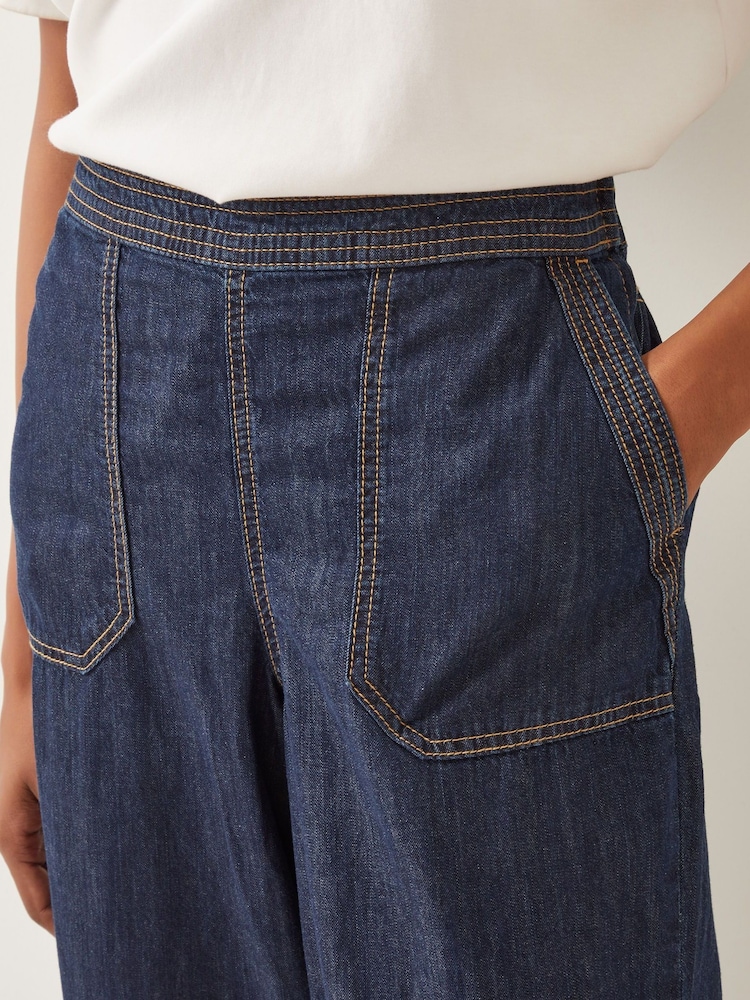 Monsoon Blue Harper Regular Wide Leg Jeans - Image 4 of 5