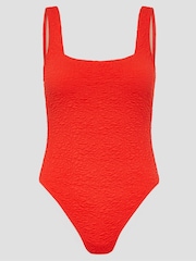 Monsoon Pink Kylee Textured Square Neck Swimsuit - Image 5 of 5