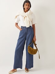 Monsoon Blue Heidi Slouchy Wide Leg Jeans - Image 1 of 5