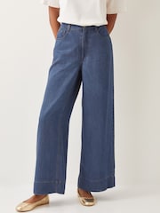 Monsoon Blue Heidi Slouchy Wide Leg Jeans - Image 2 of 5