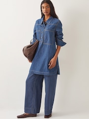 Monsoon Blue Heidi Slouchy Wide Leg Jeans - Image 5 of 5