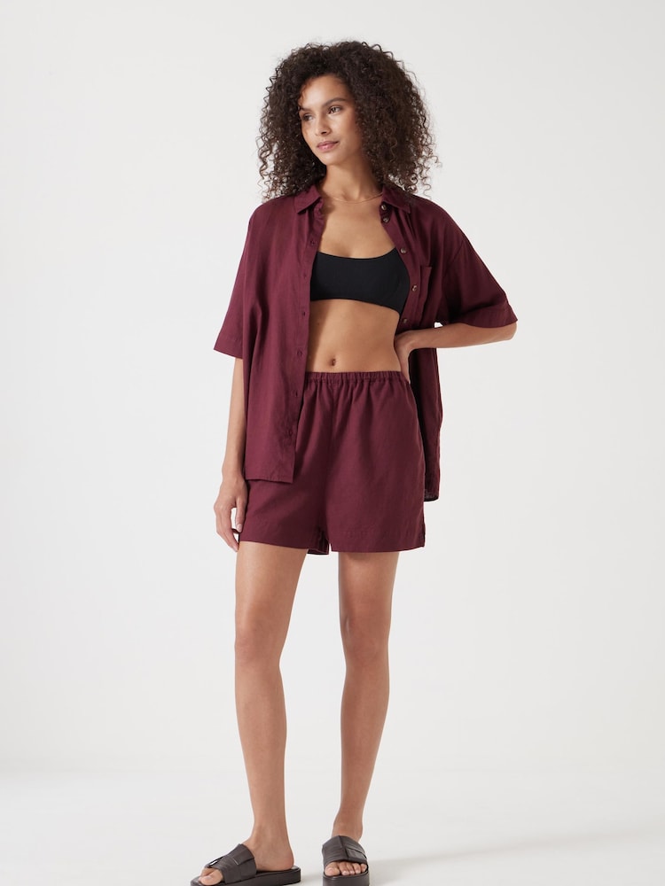 Hush Lana Linen Blend Shorts - Imagen 1 de 4
