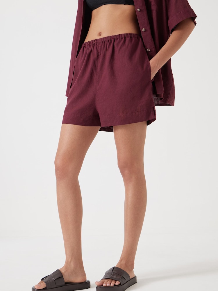 Hush Lana Linen Blend Shorts - Imagen 2 de 4
