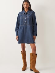 Monsoon Blue Nara Denim Tunic Shirt 100% Cotton Dress - Image 1 of 5