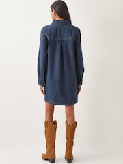 Monsoon Blue Nara Denim Tunic Shirt 100% Cotton Dress - Image 3 of 5