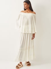 Monsoon White Bryony Off-The-Shoulder Frill Top - Image 3 of 4