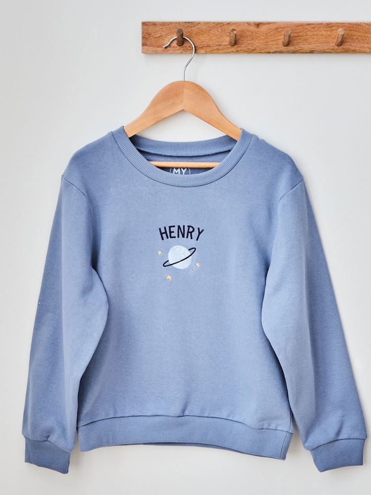 My 1st Years Personalised Space Design 100% Cotton Sweatshirt - Image 1 of 6
