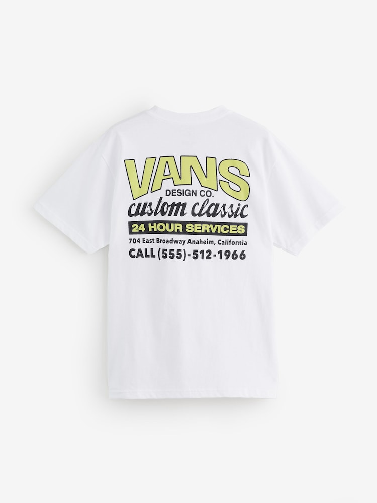 Vans Mens Shop Front Short Sleeve White T-Shirt - Image 2 of 2