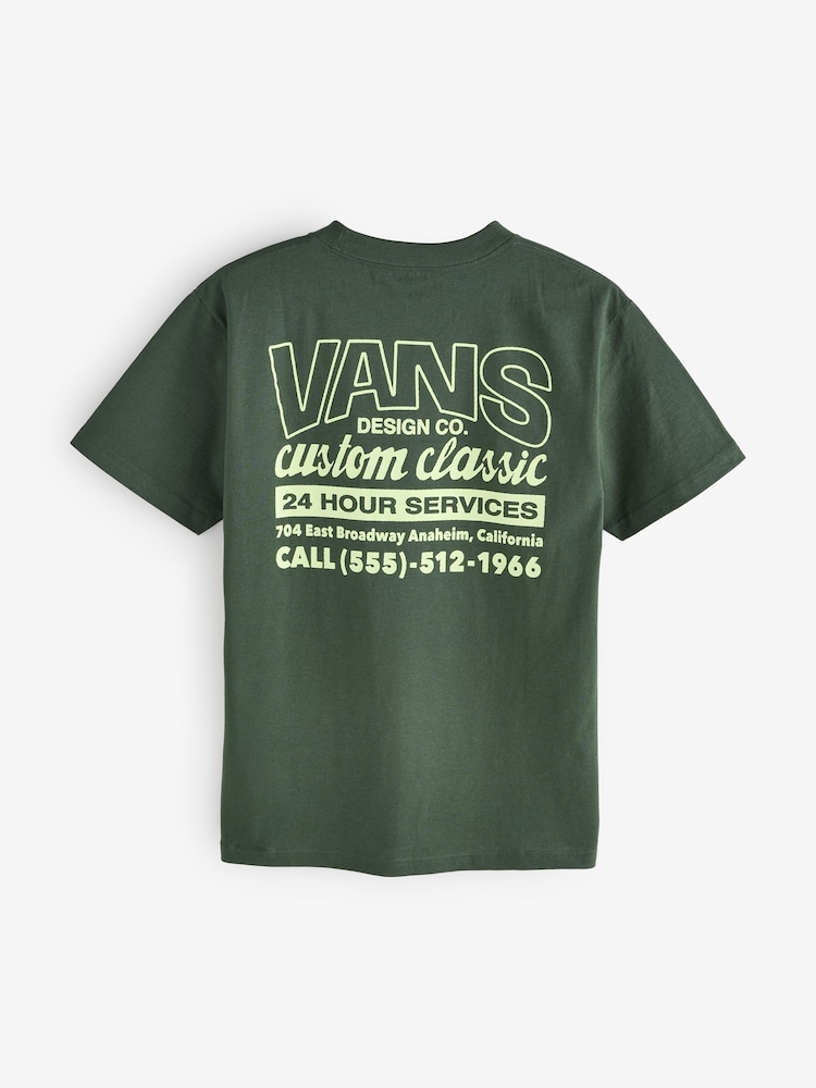 Vans Mens Green Shop Front Short Sleeve T-Shirt - Image 2 of 2