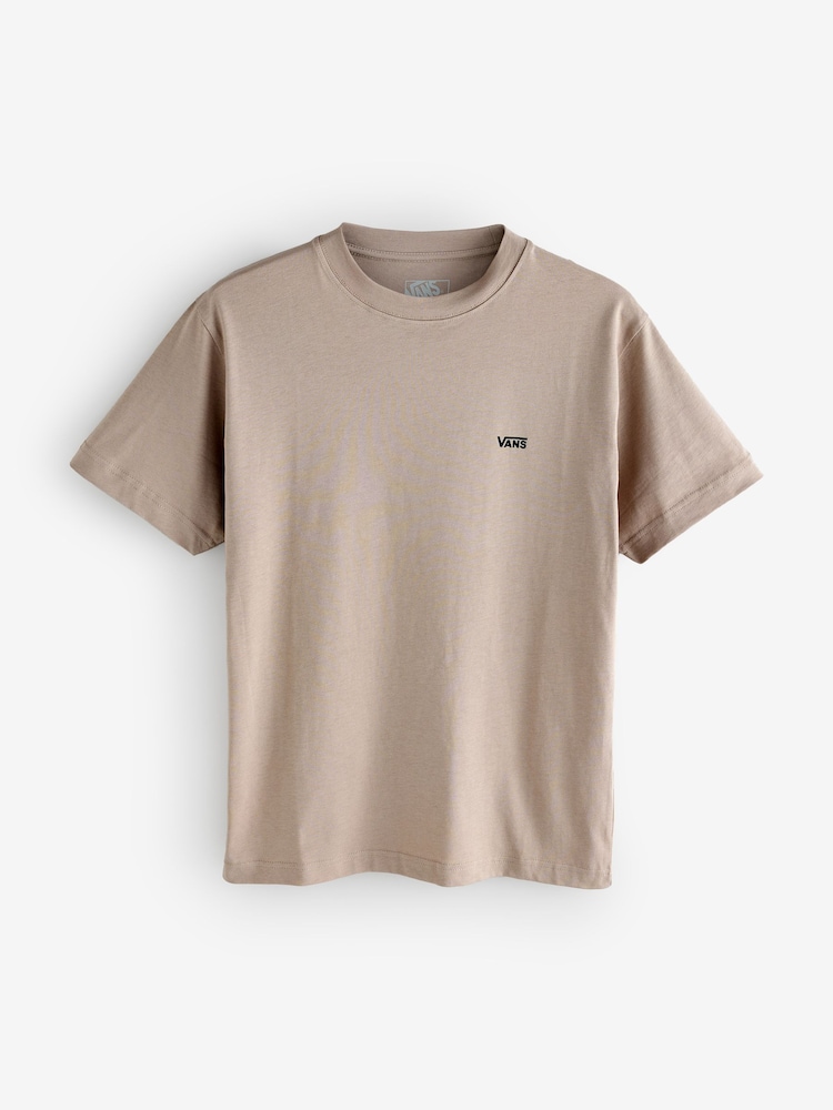 Vans Mens Left Chest Short Sleeve Brown T-Shirt - Image 1 of 1
