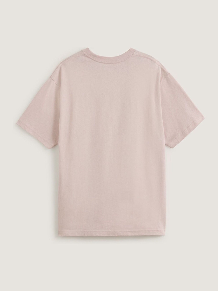 Vans Mens Pink Salton Loose Fit Short Sleeve T-Shirt - Image 2 of 2 Vans Mens Pink Salton Loose Fit Short Sleeve T-Shirt - Image 2 of 2