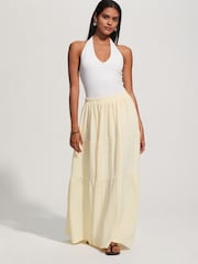 Buttermilk Tiered Maxi Skirt - Image 1 of 7