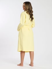 Loungeable Yellow 100% Cotton Waffle Robe - Image 2 of 4