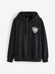 Vans Mens Scratched Records Pullover Black Hoodie - Image 1 of 2