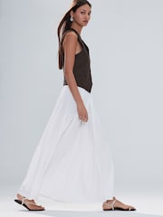 White Tiered Maxi Skirt - Image 1 of 6