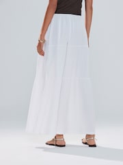 White Tiered Maxi Skirt - Image 5 of 6