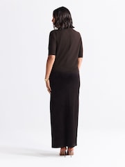 Chocolate Brown N. Premium Cord Column Skirt - Image 4 of 7