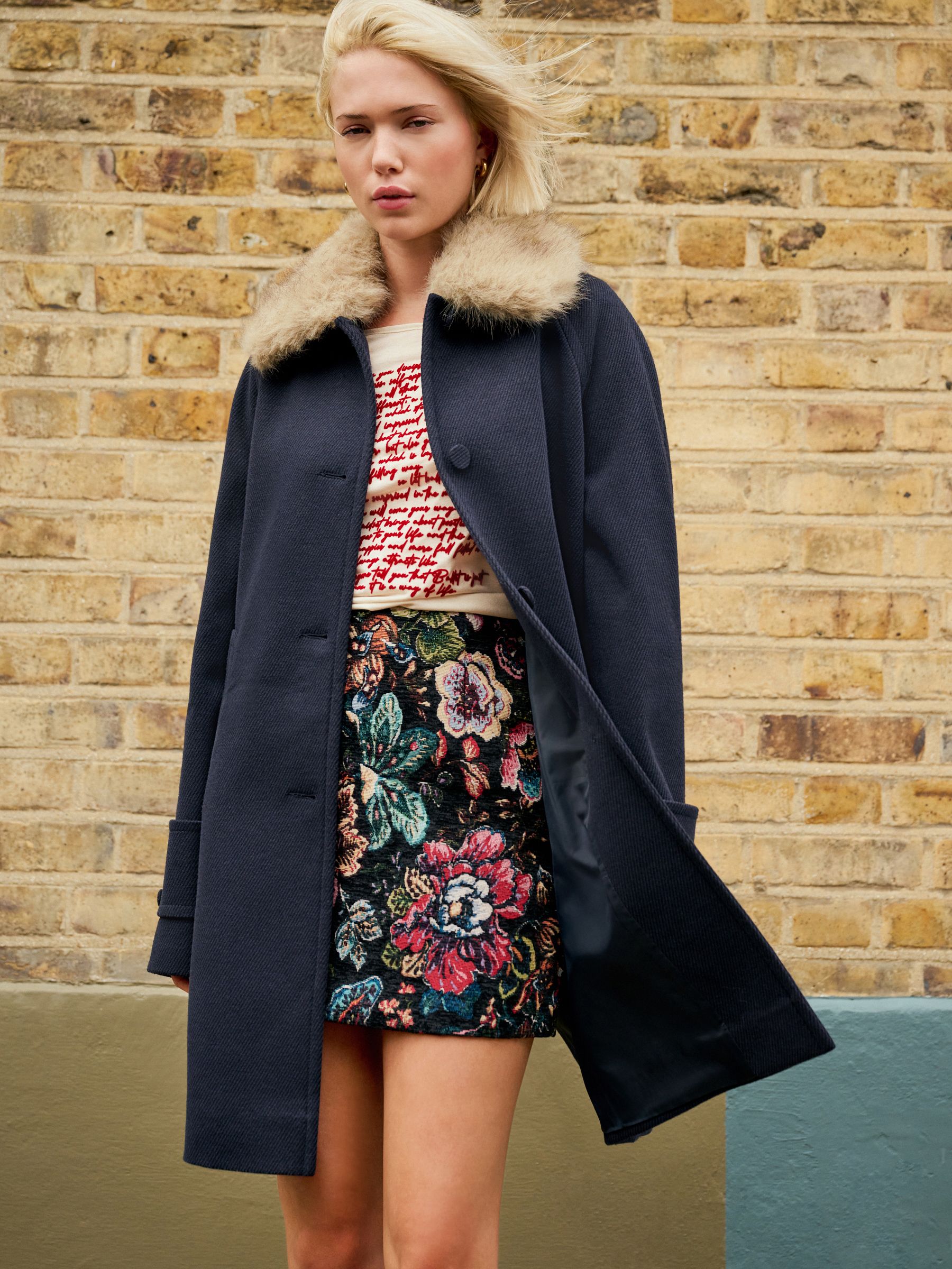 Buy Black Mini Tapestry Jacquard Skirt from Next USA