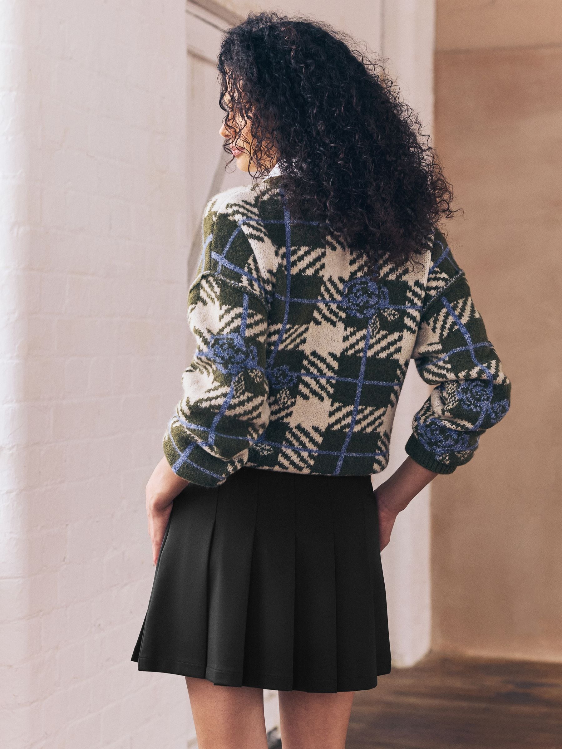 Buy Black Mini Jersey Pleated Skirt from Next USA