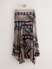 Estampado de fular - Crinkle Satin Asymetric Midi Skirt - Imagen 1 de 3