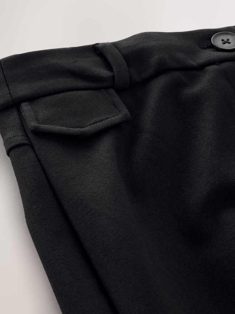 Black Tailored Ponte Flare Trousers - Image 2 of 8