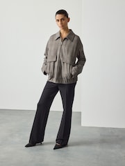 Black Tailored Ponte Flare Trousers - Image 5 of 8