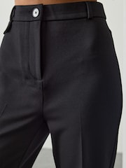 Black Tailored Ponte Flare Trousers - Image 8 of 8