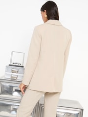 Friends Like These Neutral Petite Boyfriend Premium Tailored Blazer - Image 5 of 5