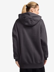 Nike Thunder Grey Oversized Mini Sportswear Phoenix Fleece Swoosh Pullover Hoodie - Image 2 of 3
