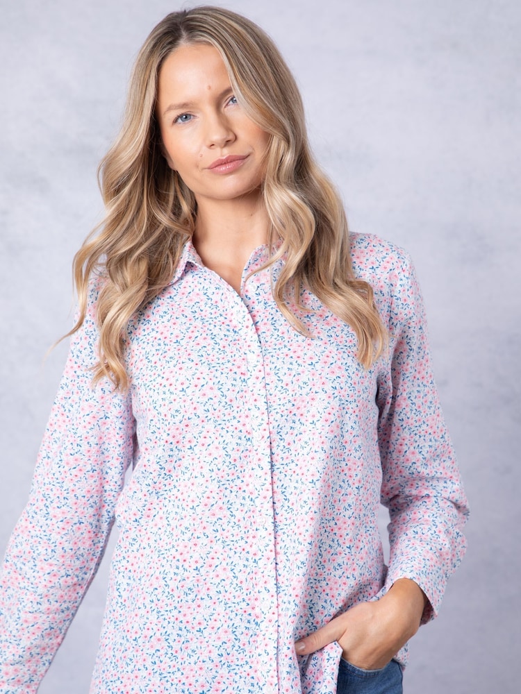 Lakeland Clothing Lark Floral Print 100% Cotton Shirt - Image 2 of 6