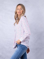Lakeland Clothing Lark Floral Print 100% Cotton Shirt - Image 6 of 6