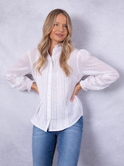 Lakeland Clothing Prairie Long Sleeve 100% Cotton White Blouse - Image 1 of 9