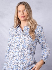 Lakeland Clothing Lark Floral Print 100% Cotton Shirt - Image 5 of 7
