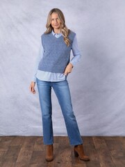 Lakeland Clothing Blue Paloma Knitted Vest - Image 1 of 9