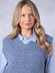 Lakeland Clothing Blue Paloma Knitted Vest - Image 2 of 9