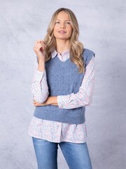 Lakeland Clothing Blue Paloma Knitted Vest - Image 3 of 9