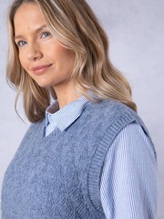 Lakeland Clothing Blue Paloma Knitted Vest - Image 4 of 9