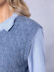 Lakeland Clothing Blue Paloma Knitted Vest - Image 5 of 9