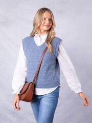 Lakeland Clothing Blue Paloma Knitted Vest - Image 7 of 9