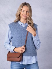 Lakeland Clothing Blue Paloma Knitted Vest - Image 9 of 9