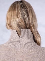 Lakeland Clothing Nude Arleigh Knitted Funnel Neck Jumper - Image 6 of 9