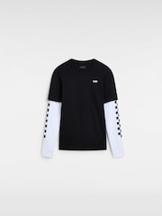 Vans Boys Long Sleeve Check Black T-Shirt - Image 5 of 6