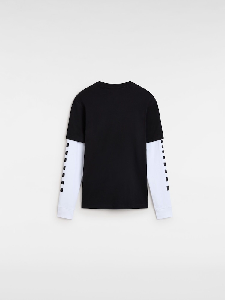 Vans Boys Long Sleeve Check Black T-Shirt - Image 6 of 6