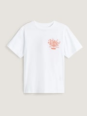 Vans Boys Scratched Records Short Sleeve White T-Shirt - Image 1 of 2