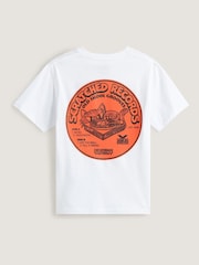 Vans Boys Scratched Records Short Sleeve White T-Shirt - Image 2 of 2