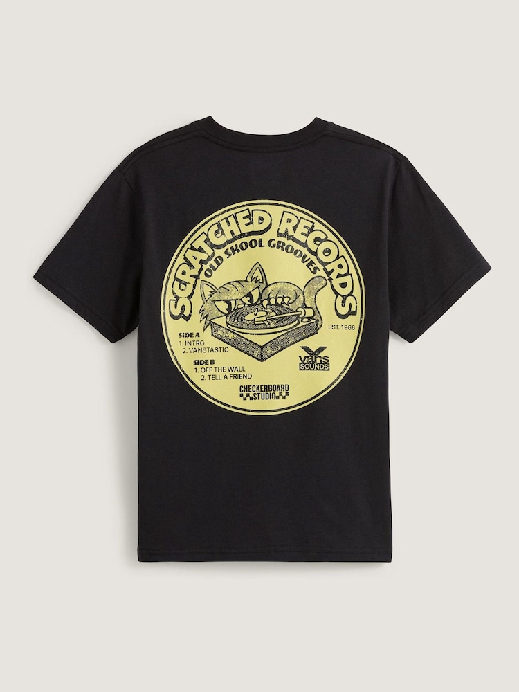 Vans Boys Scratched Records Short Sleeve Brown T-Shirt - Image 2 of 2
